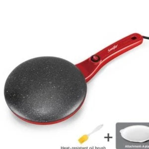 Breakfast Crepe Maker with Spherical Non-Stick Baking Pan for Effortless Crepe Flipping