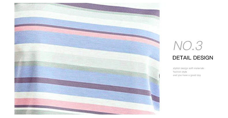 Casual women's suit with colorful striped pattern, featuring European and American-inspired design for comfortable, versatile style.