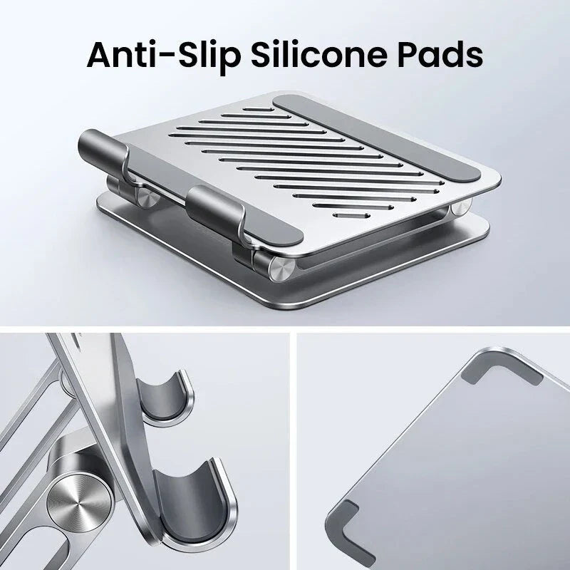 Adjustable aluminum tablet stand with multi-angle adjustment and sturdy, stable construction