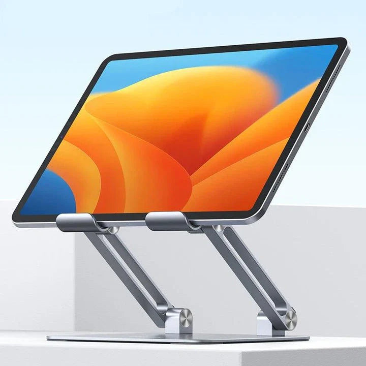 Adjustable aluminum tablet stand with multi-angle adjustment and sturdy, stable construction