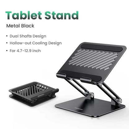 Adjustable aluminum tablet stand with multi-angle adjustment and sturdy, stable construction