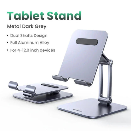 Adjustable aluminum tablet stand with multi-angle adjustment and sturdy, stable construction