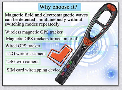 Professional GPS Tracker Detector for finding hidden surveillance devices and protecting personal privacy