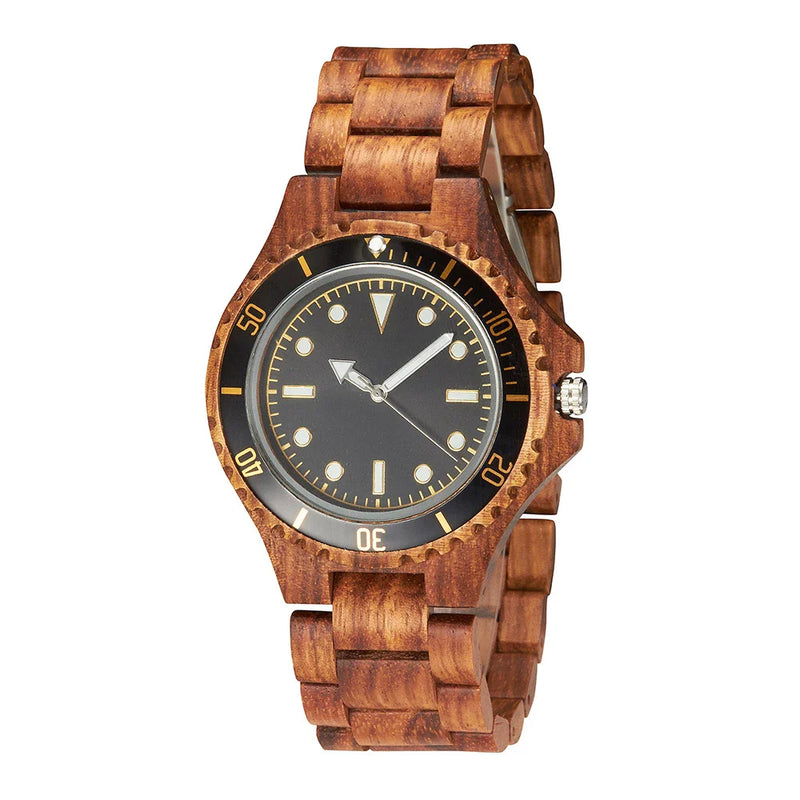 Hhomeenjoy  Men's Solid Wood Set Business Quartz Watch