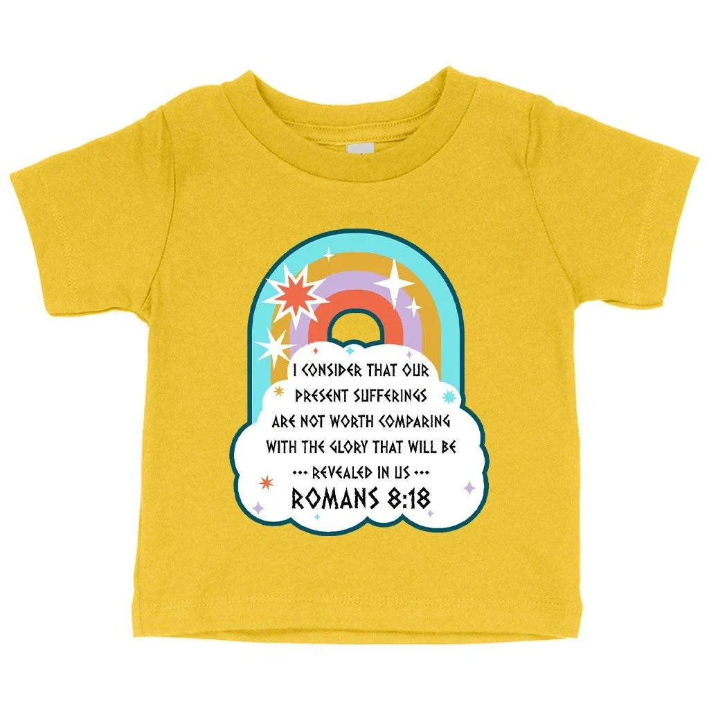 Soft and comfortable Bible verse baby t-shirt with classic crew neck and side-seamed detail