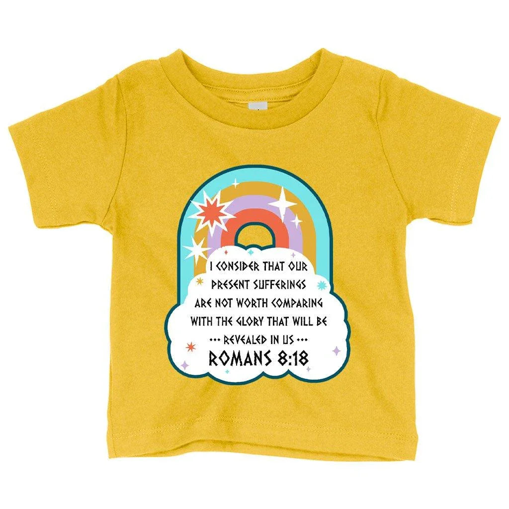 Soft and comfortable Bible verse baby t-shirt with classic crew neck and side-seamed detail