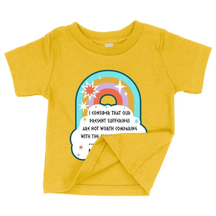 Soft and comfortable Bible verse baby t-shirt with classic crew neck and side-seamed detail