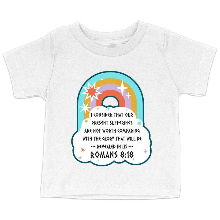 Soft and comfortable Bible verse baby t-shirt with classic crew neck and side-seamed detail