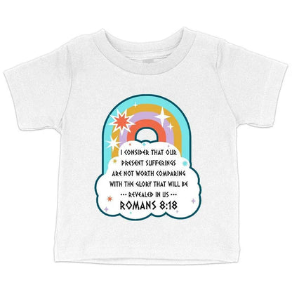 Soft and comfortable Bible verse baby t-shirt with classic crew neck and side-seamed detail