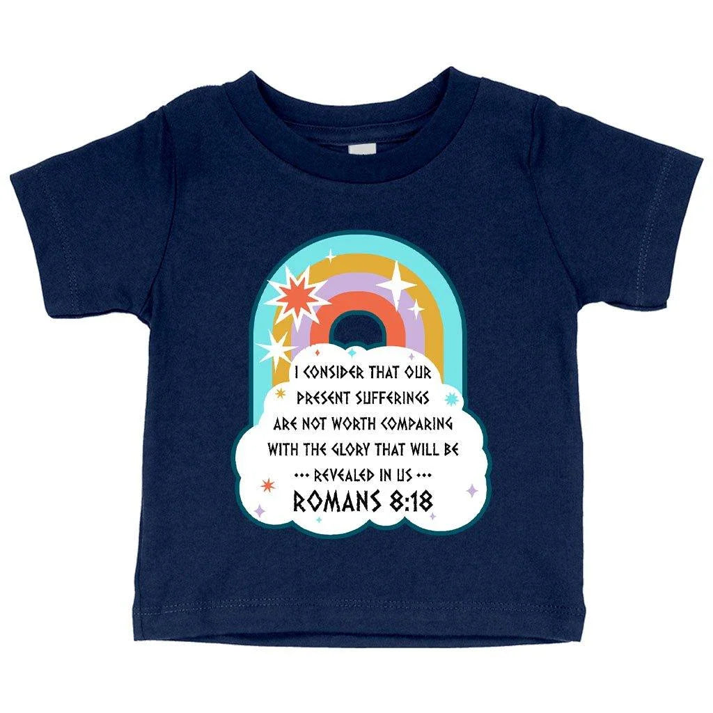 Soft and comfortable Bible verse baby t-shirt with classic crew neck and side-seamed detail