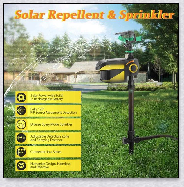 Spraycrow Motion Activated Garden Sprinkler - Harmless and Effective Pest Control for Your Yard