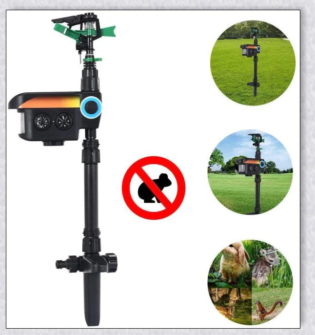 Spraycrow Motion Activated Garden Sprinkler - Harmless and Effective Pest Control for Your Yard