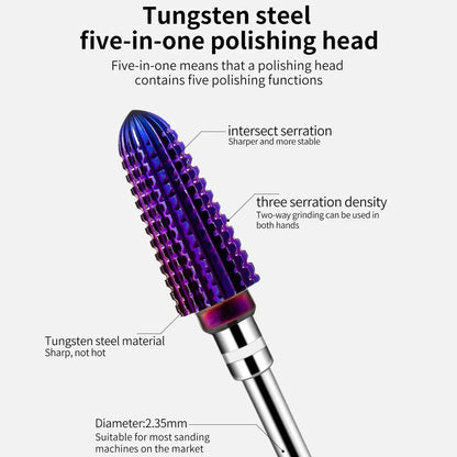 High precision tungsten steel nail drill bit for salon-quality manicures at home