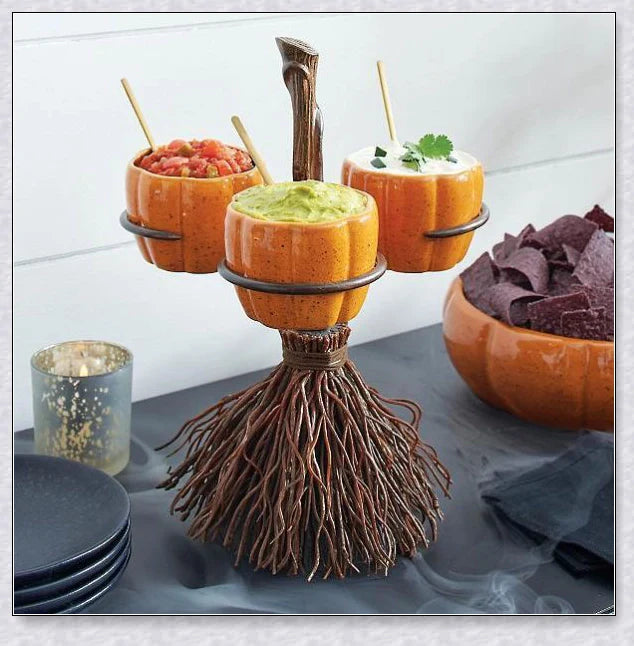 Hhomeenjoy US Halloween Pumpkin Snack Bowl Stand