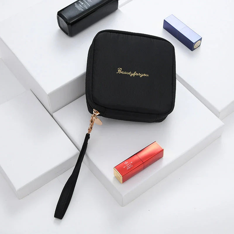 Premium Korean fashion women's cosmetic and organizer bag with stylish embroidered design and versatile storage compartments