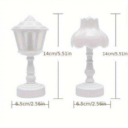 Retro pagoda styled night lamp with geometric design in light purple colour