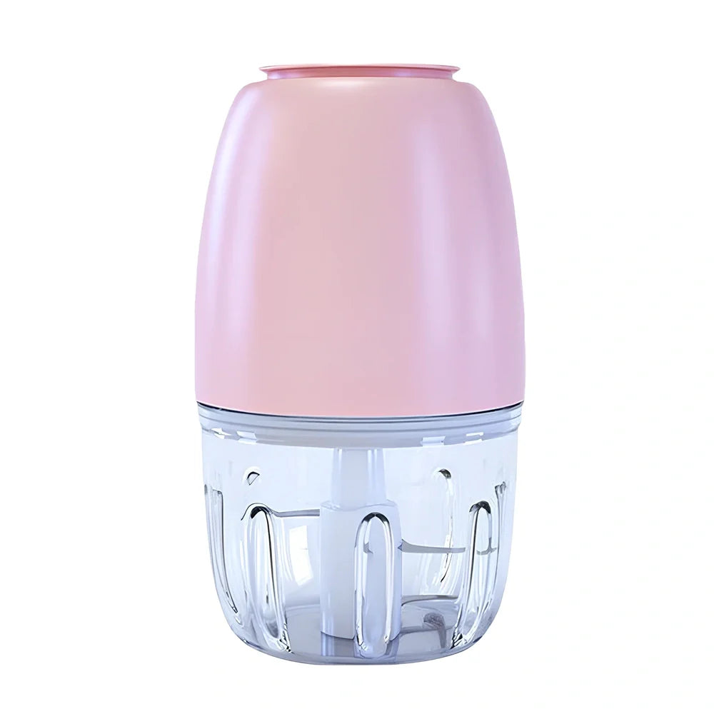 Household electric ice crusher in cherry blossom powder with 200W motor and 105mm square design