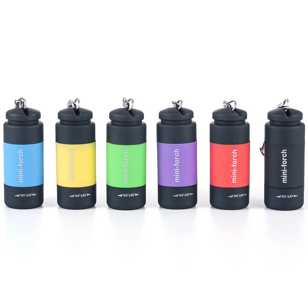 Compact, USB-rechargeable LED flashlight with vibrant color options, perfect for everyday carry and emergencies