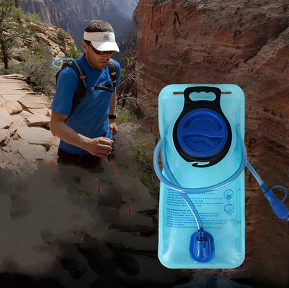 Blue 2L riding backpack water bag made from EVA with waterproof fabric for running, cycling and hiking