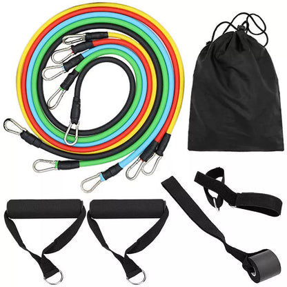TPE Home Training Elastic Band Rope with carabiner for versatile workouts