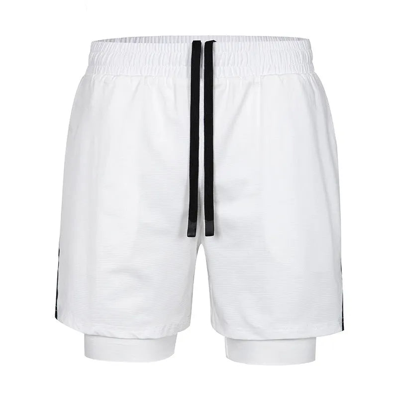 Men's quick-drying small plaid sports shorts in mid waist design available in six colours