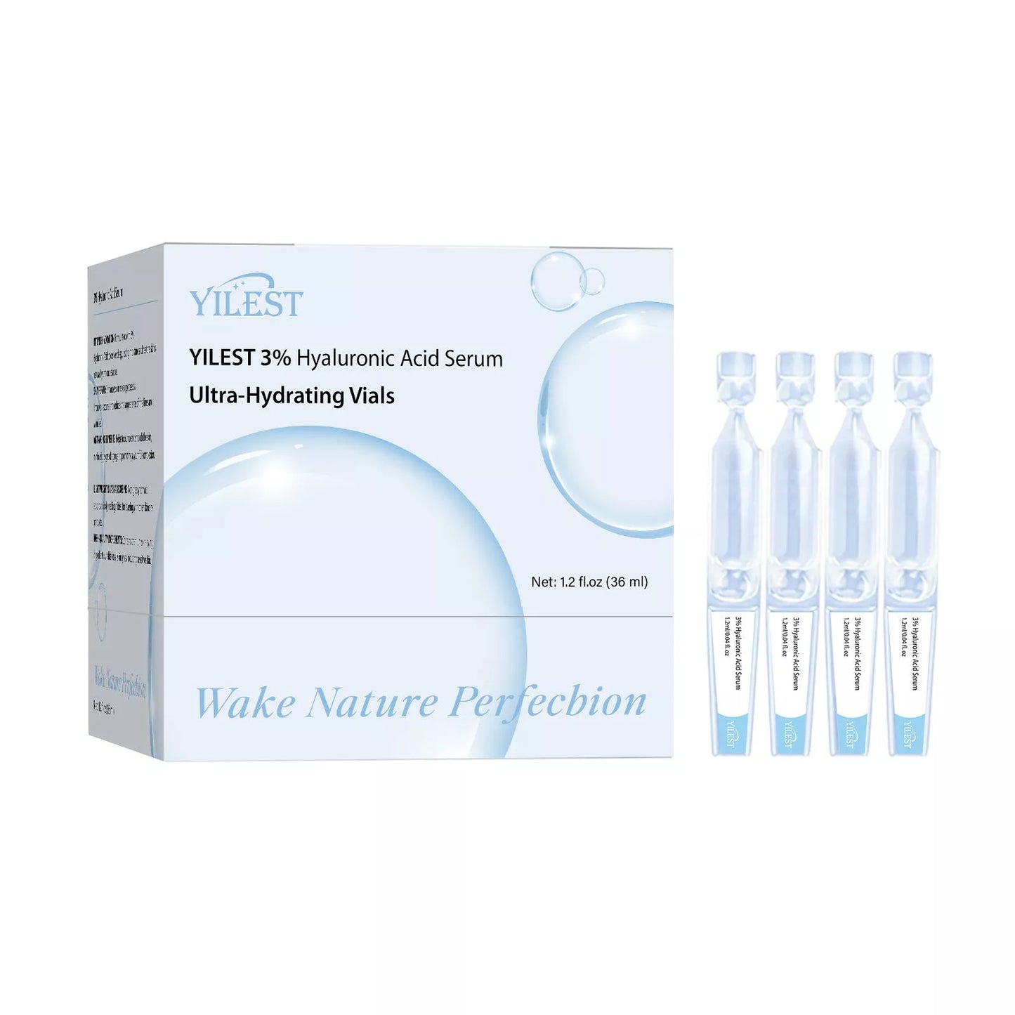 Disposable hyaluronic acid facial skin care set for moisturizing and wrinkle reduction