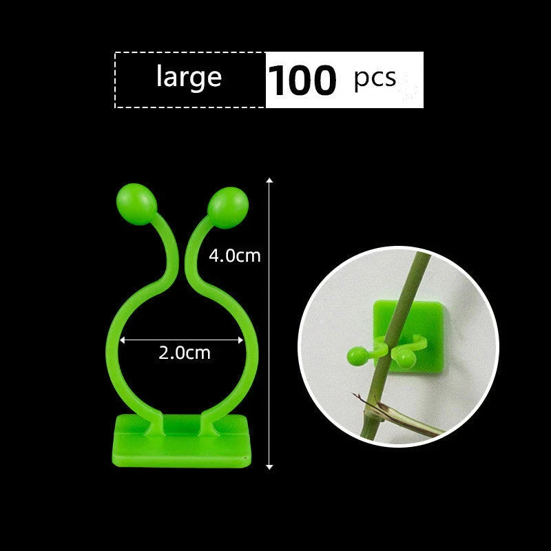 Adjustable leaf-shaped plant clips made of eco-friendly ABS resin material for supporting climbing vines and greenery