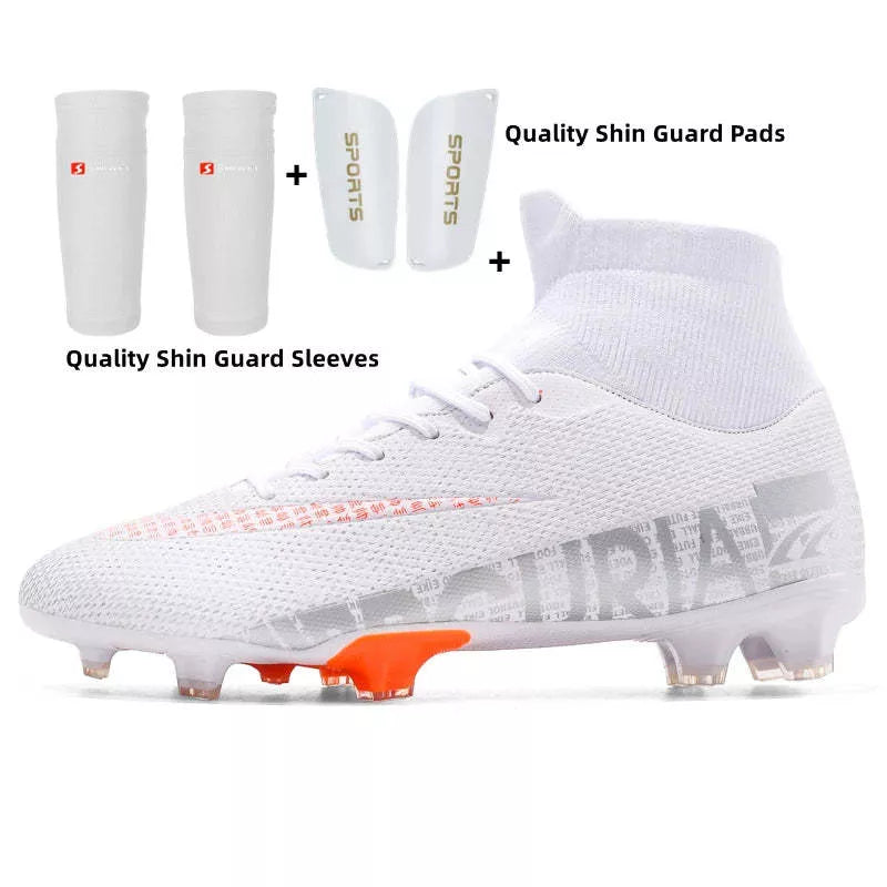 High-Top Football Training Shoes with Broken Nail Short Studs in various colors