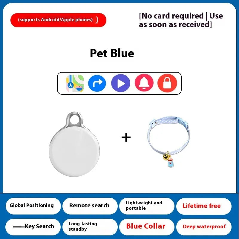 GPS pet locator device for cat and dog tracking with collar attachment