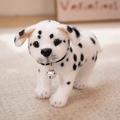 Simulation Husky plush toy in sitting posture measuring 25cm height