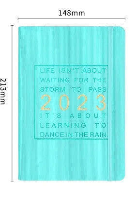 Creative Student Almanac Schedule Calendar Diary, imitation leather cover with wireless binding, featuring 80 gsm Daolin paper, available in twelve numbered trend styles for time management planning.