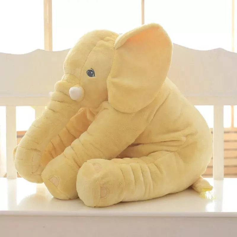Soft elephant plush toy pillow shell for baby sleep comfort in multiple colors