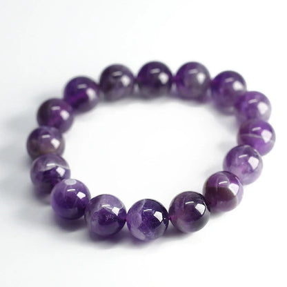 Natural Fantasy Amethyst Bracelet with adjustable string and 6mm-16mm genuine crystal beads
