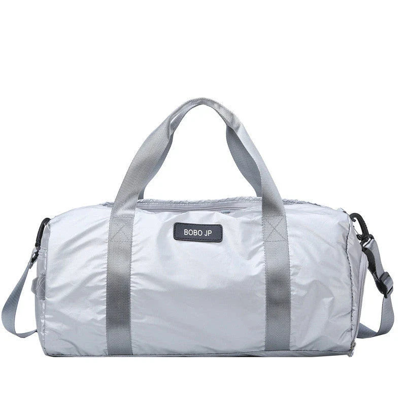 Premium durable fitness gym bag with separate compartments for shoes, laundry, and other gear, made of water-resistant materials for versatile use