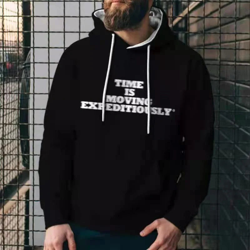 Men's solid color casual hoodies with unique 3D print design for stylish comfort