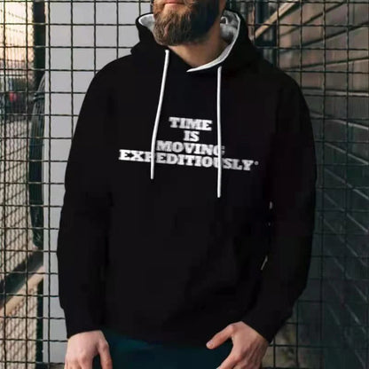 Men's solid color casual hoodies with unique 3D print design for stylish comfort