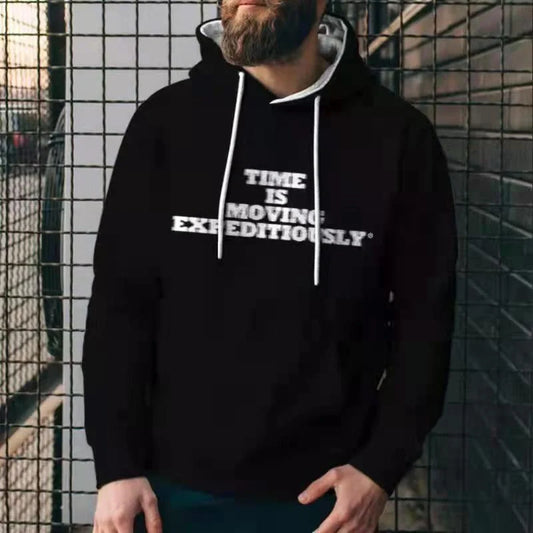 Men's solid color casual hoodies with unique 3D print design for stylish comfort