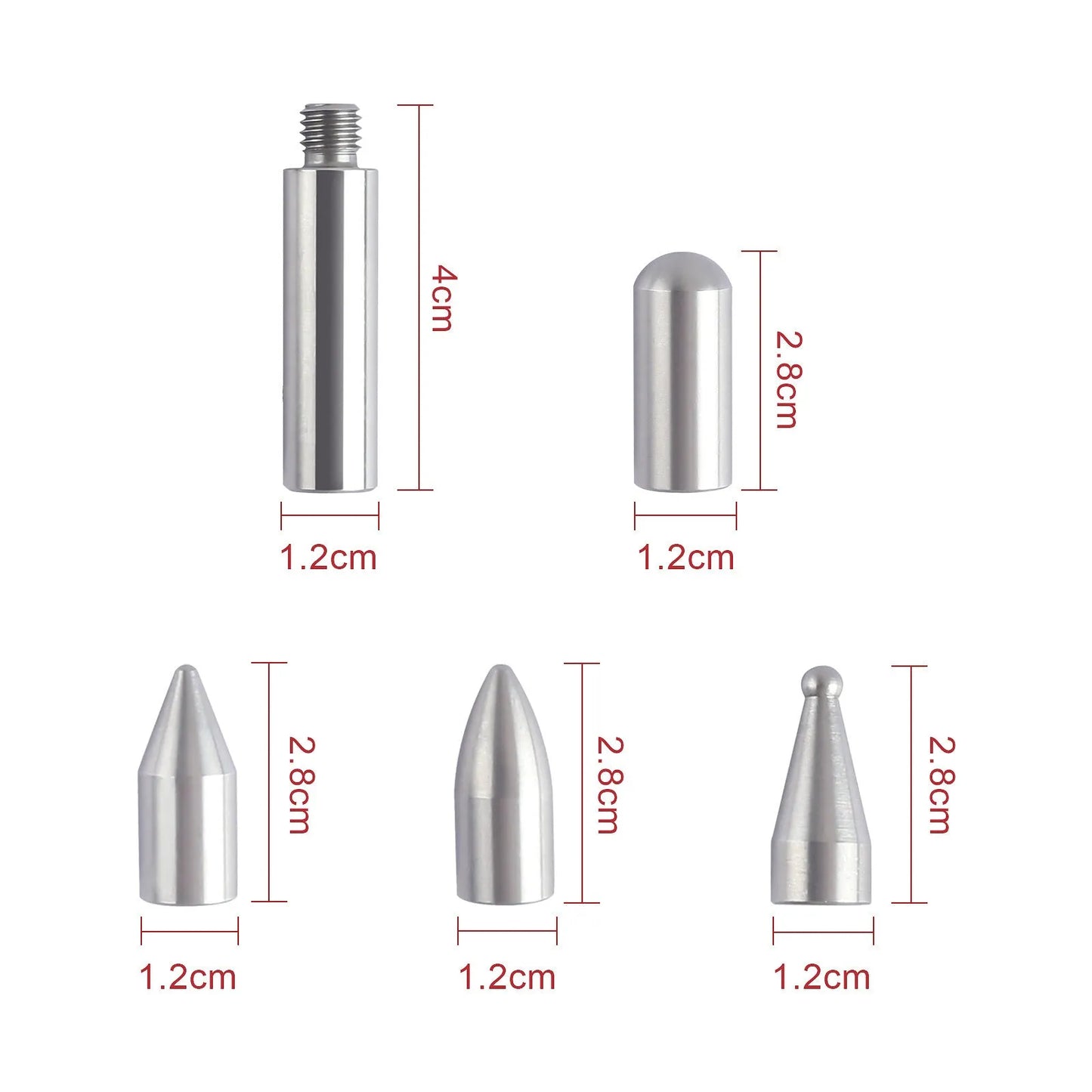 Three alloy steel dent repair crowbars with different hook sizes for automotive bodywork maintenance