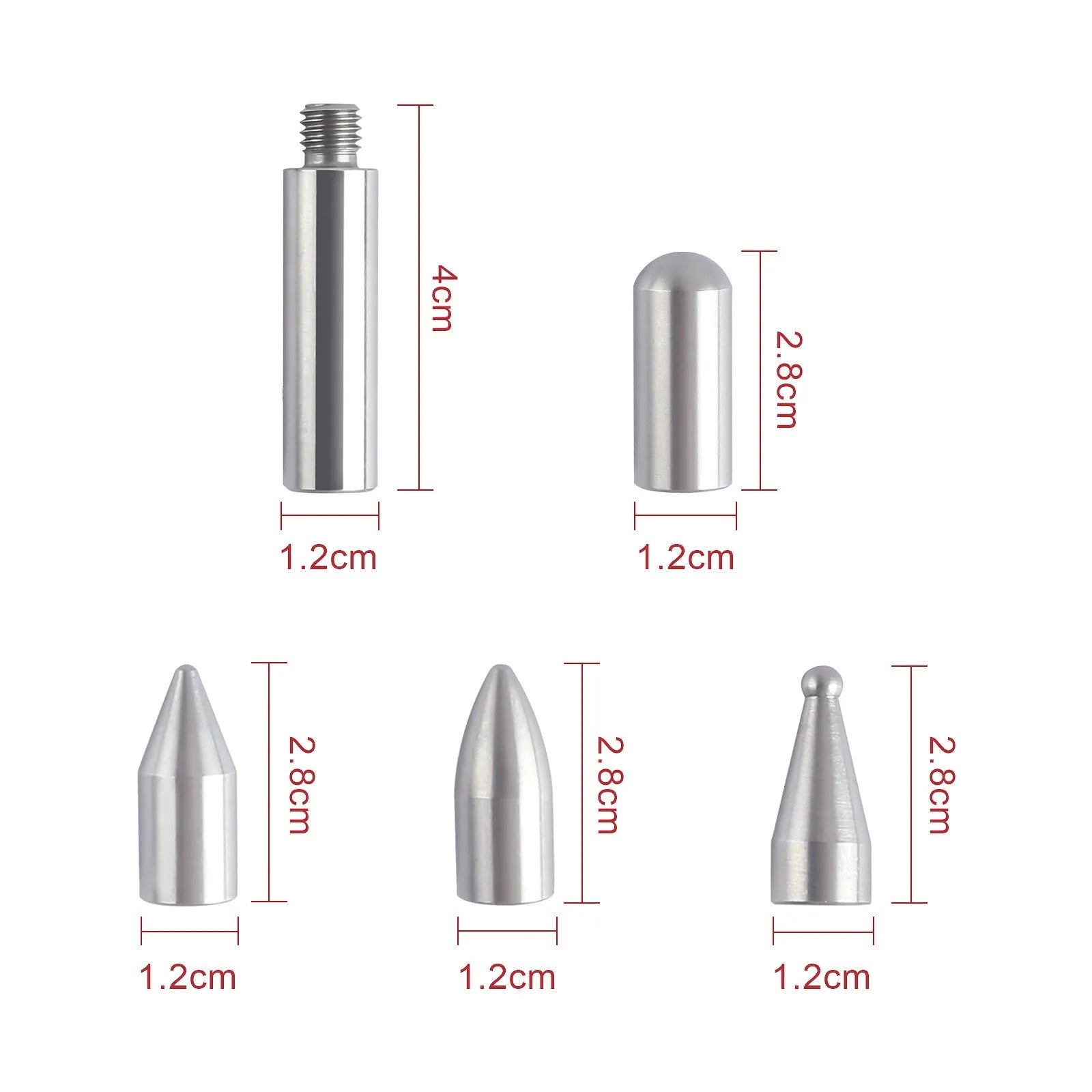 Three alloy steel dent repair crowbars with different hook sizes for automotive bodywork maintenance
