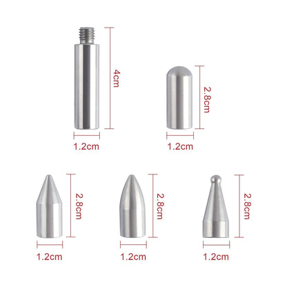 Three alloy steel dent repair crowbars with different hook sizes for automotive bodywork maintenance