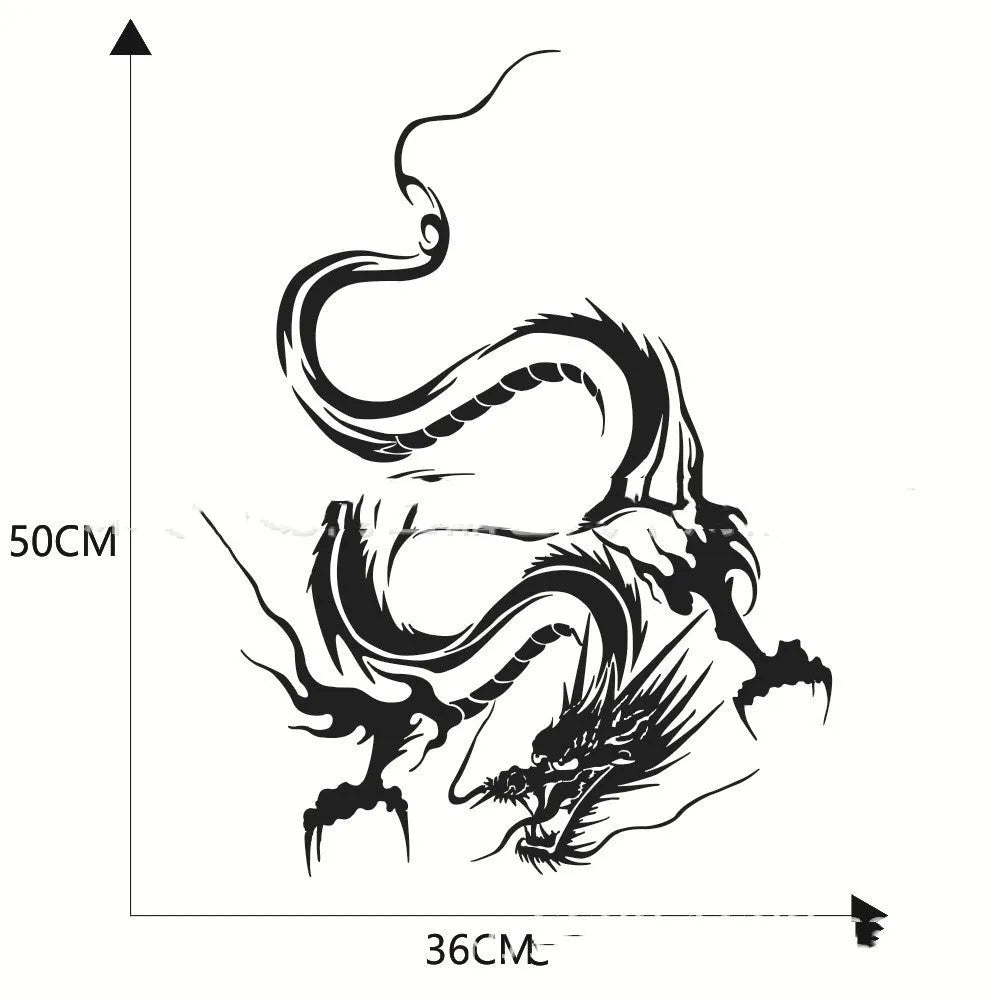 50x36 cm dragon design car body sticker on PET film for front end vehicle modification