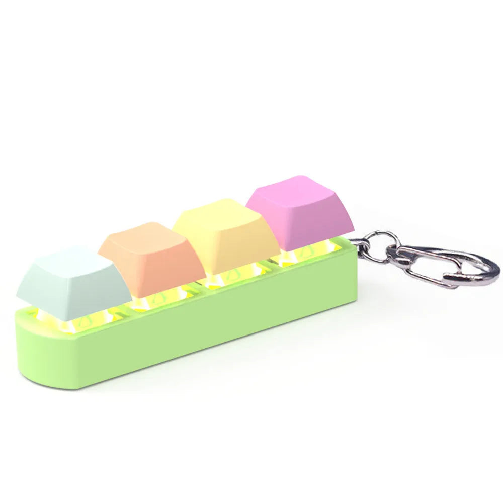 Four-key mechanical keyboard switch tester with transparent bottom shell and ABS plastic construction