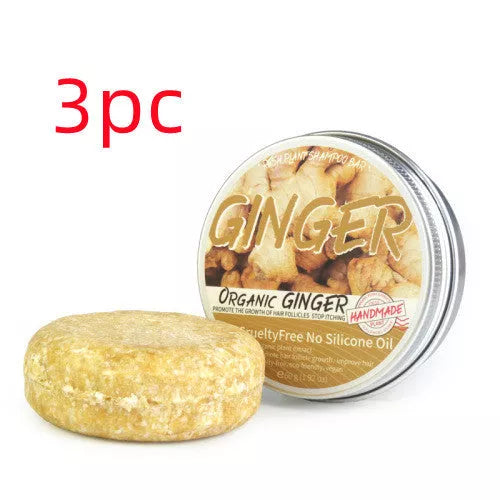 60g Ginger Shampoo Soap for anti-dandruff and refreshing scalp care