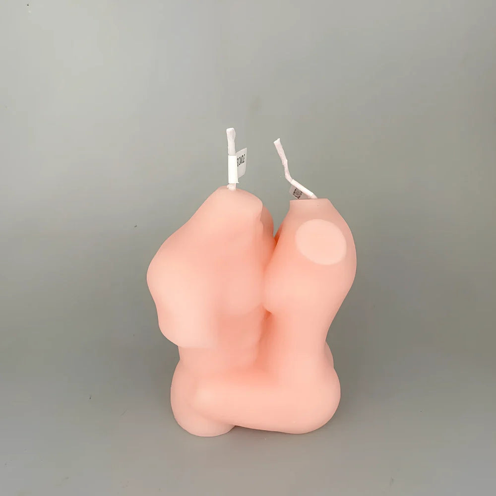 Cylindrical Embrace Fitting Aromatherapy Candle in white, 9cm diameter x 11cm height, soybean wax for steady 25-30 hour burn