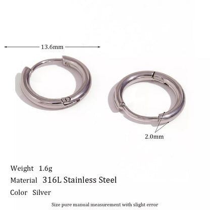 Stainless steel plated 18K ear hoop jewelry for women in golden and silver finishes