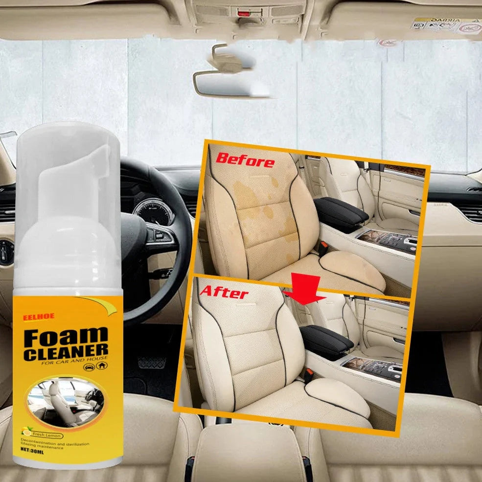 30ml car interior foam cleaner in 112mm container for spot cleaning seats and ceiling