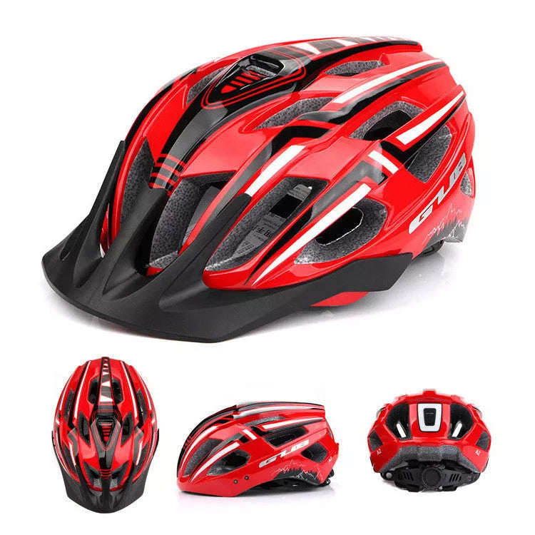 USB charging bicycle helmet with integrated taillight in bright colors for enhanced safety
