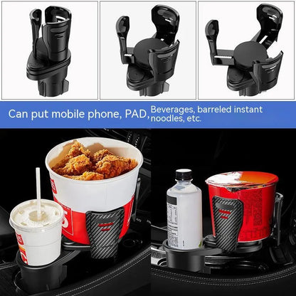 Car cup holder modification with carbon fibre matte finish for vehicle centre console installation