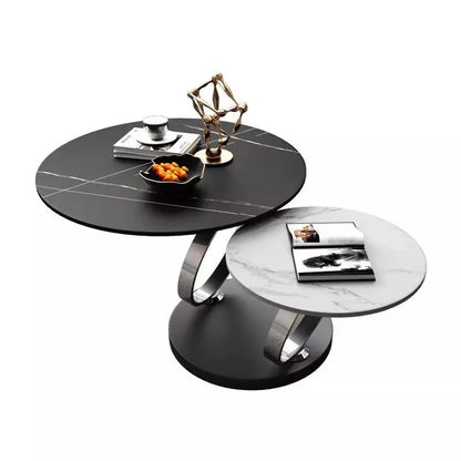 Rotary multifunctional folding table in slate, available in four color options