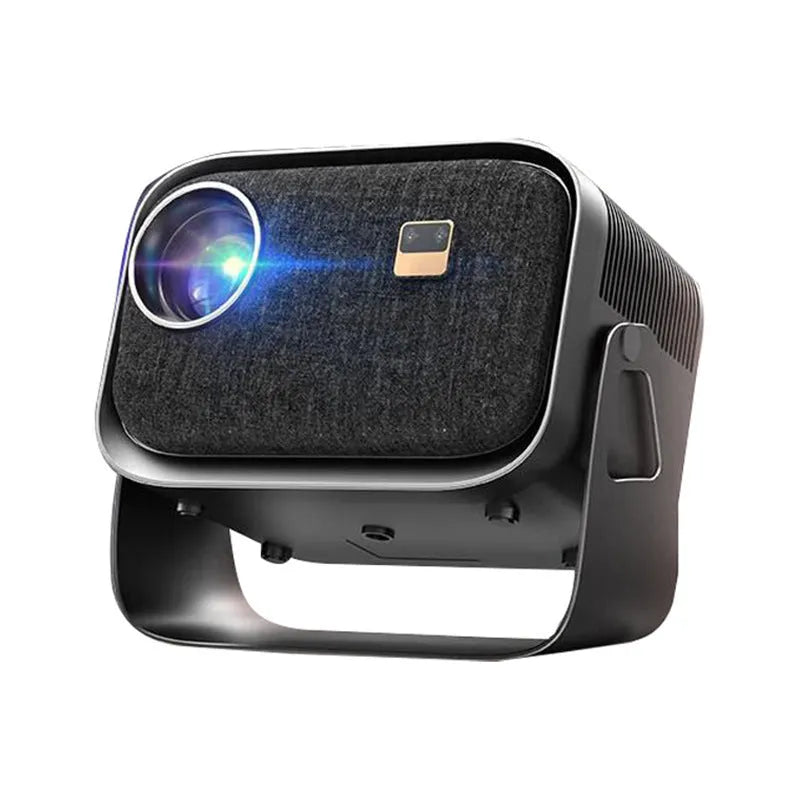 Portable 4K smart home projector with Android compatibility and mobile phone screen mirroring functionality